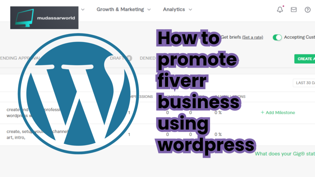 how to get fiverr orders from website and how to promote fiverr business using wordpress