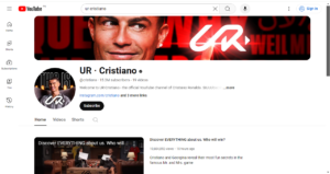 ur cristiano youtube channel